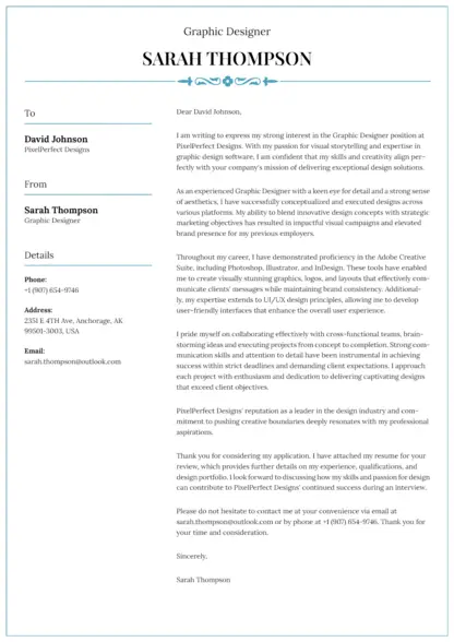 Choose Elegance cover letter template