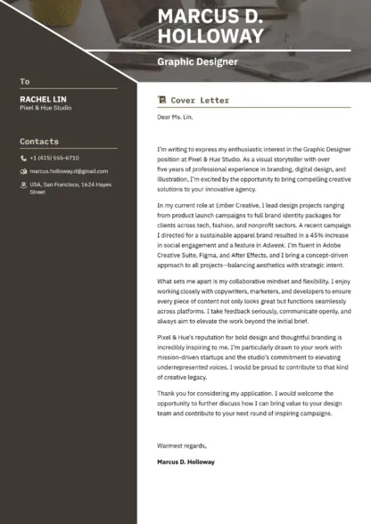 Choose Hi-tech cover letter template