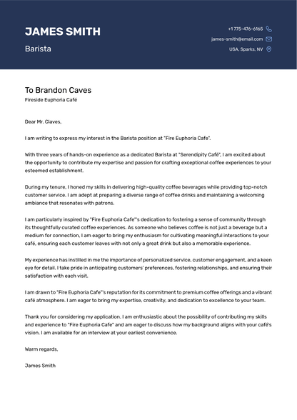 Choose Simple cover letter template