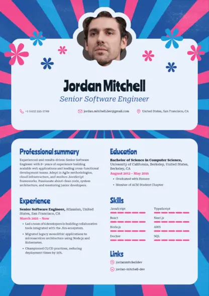 Choose Apex CV template