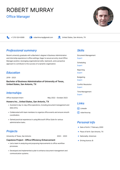 Choose Basic resume template