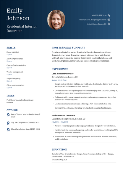 Choose Expert resume template