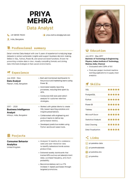 Choose Focus CV template