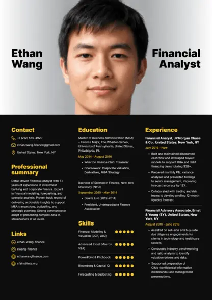 Choose Poster CV template