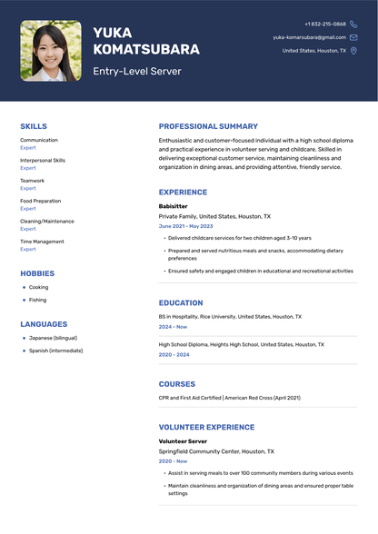 Choose Simple resume template