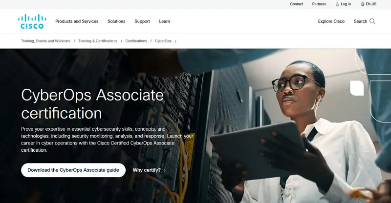 Cisco Certified CyberOps Associate website