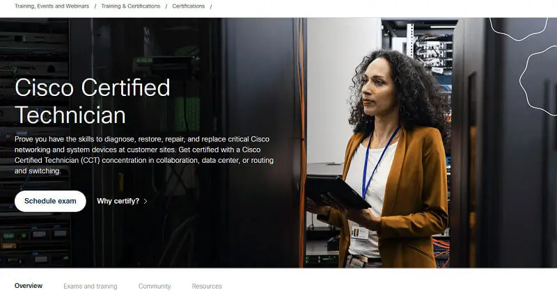Cisco Certified Technician (CCT) website