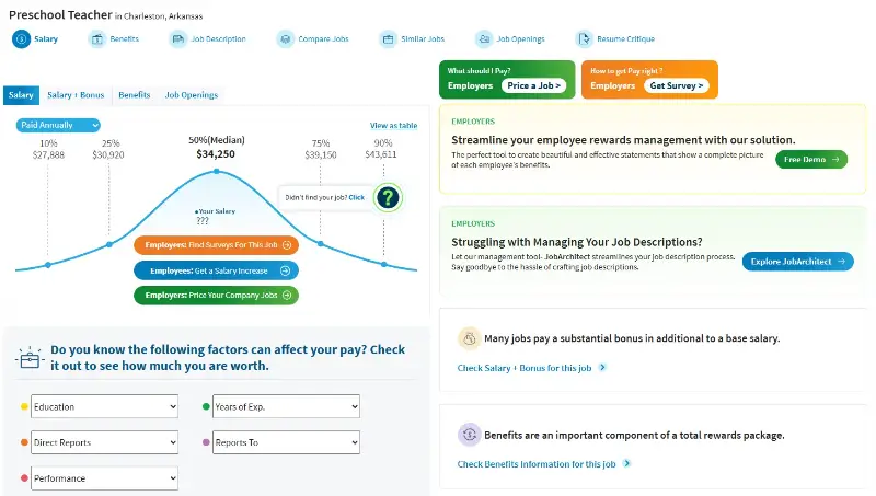 Salary.com - Wage calculator