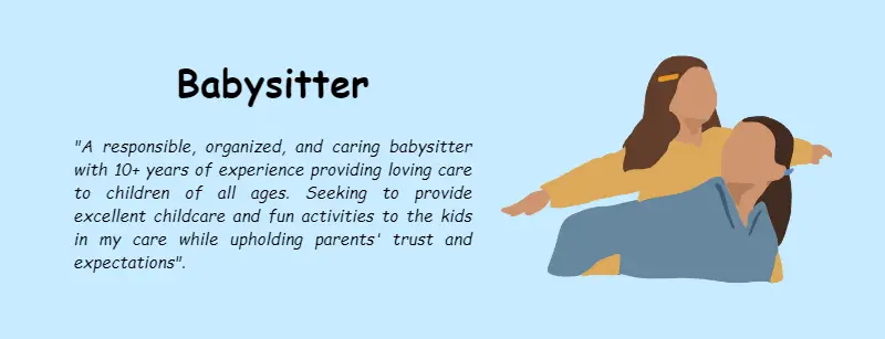 Babysitter Resume Objective Example