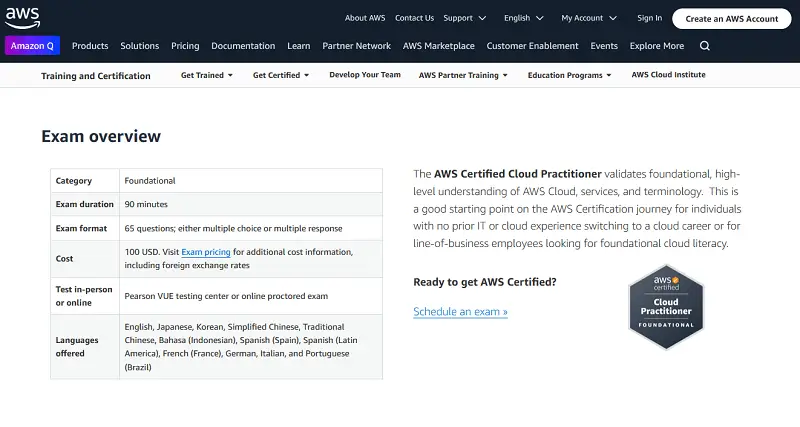 AWS Certified Cloud Practitioner - exam overview