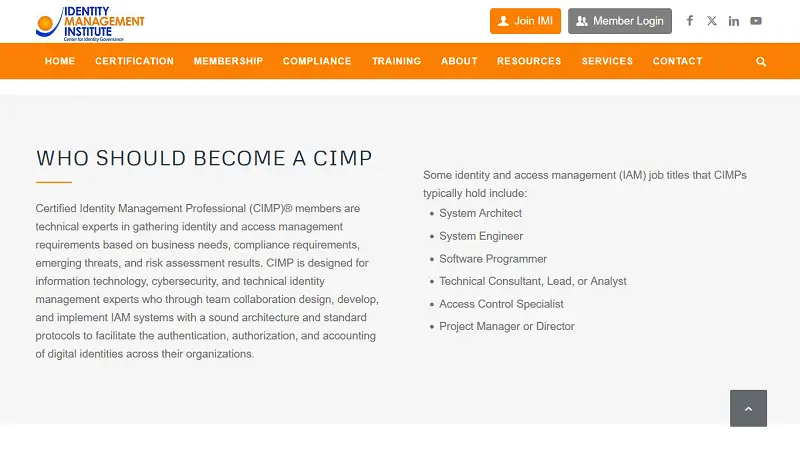 CIMP professionals