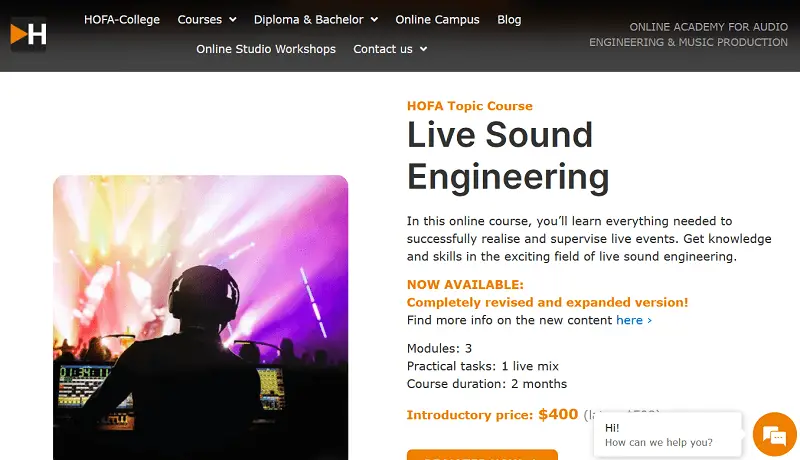 Live Sound Engineer Certification