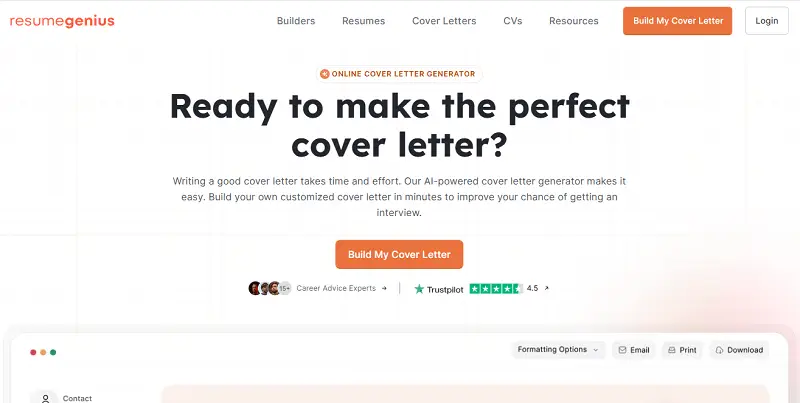 Generate cover letter online
