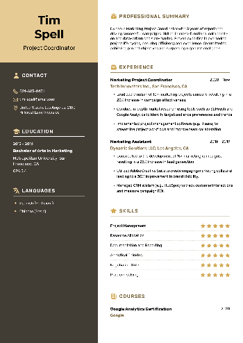 Project Coordinator Resume Project Coordinator Resume