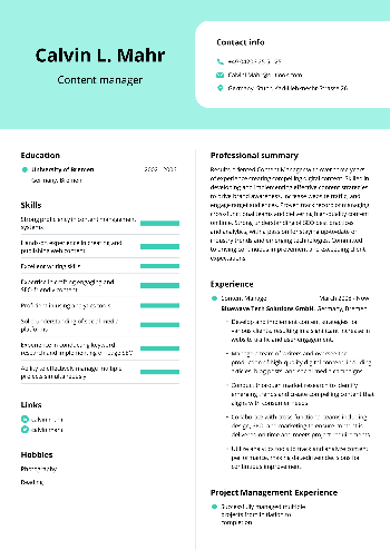 Content manager Resume Content manager Resume