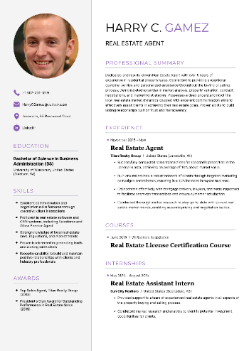Real Estate Agent Resume