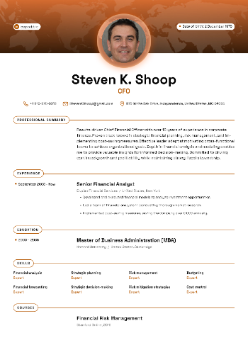 CFO  Resume CFO  Resume
