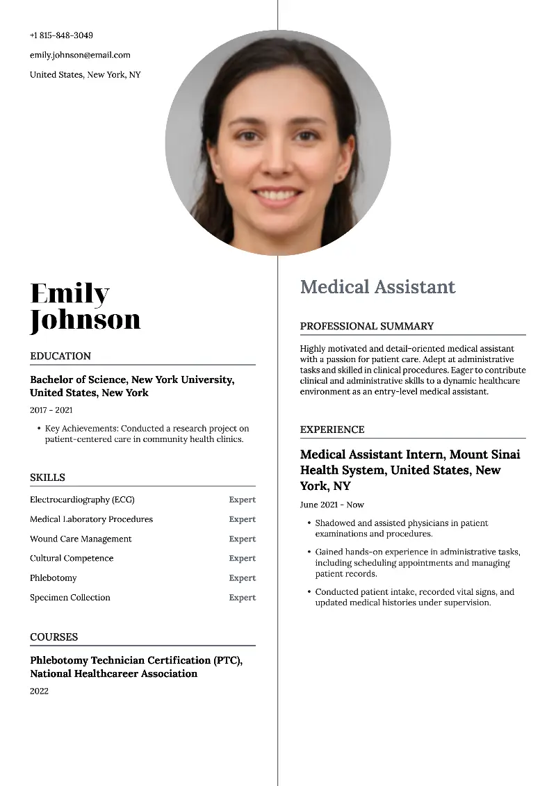 Medical Assistant Resume Examples And Templates 