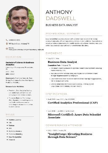 Business Data Analyst Resume Business Data Analyst Resume