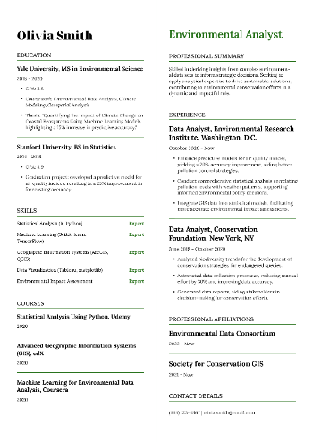 Environmental Analyst Resume Environmental Analyst Resume