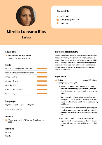 Barista Resume