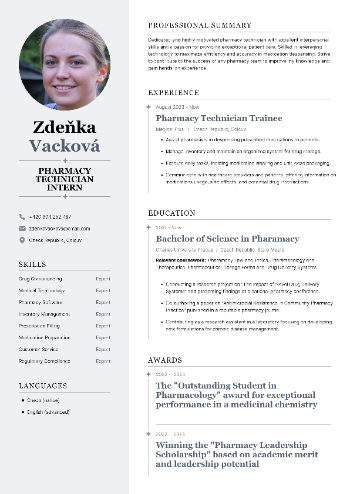 Pharmacy Technician Intern Resume Pharmacy Technician Intern Resume