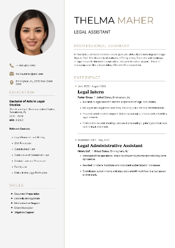 Legal Assistant Resume Legal Assistant Resume
