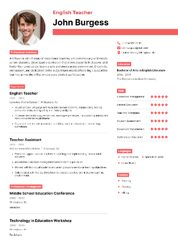 English Teacher Resume English Teacher Resume