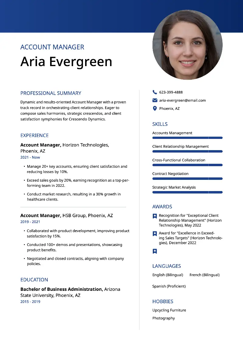 Account Manager Resume Examples & Writing Advice 2024
