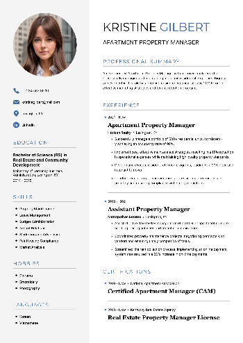 Apartment Property Manager Resume Apartment Property Manager Resume