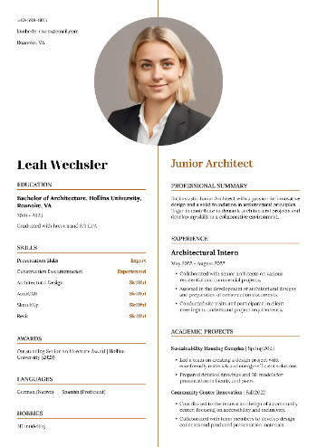 Junior Architect Resume Junior Architect Resume
