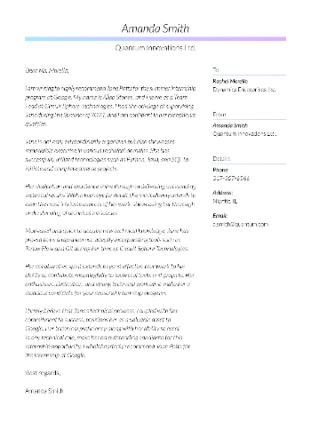 Quantum Innovations Ltd. Cover Letter Quantum Innovations Ltd. Cover Letter