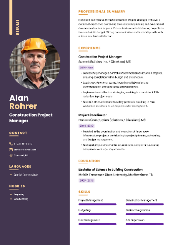 Construction Project Manager Resume Construction Project Manager Resume