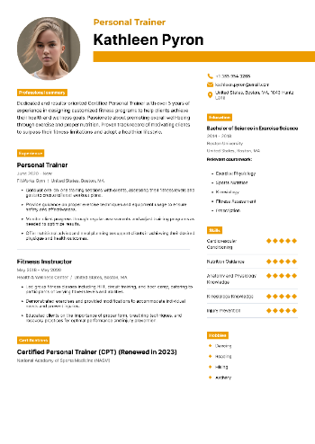Personal Trainer Resume Personal Trainer Resume