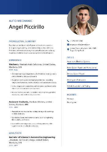 Auto Mechanic Resume Auto Mechanic Resume