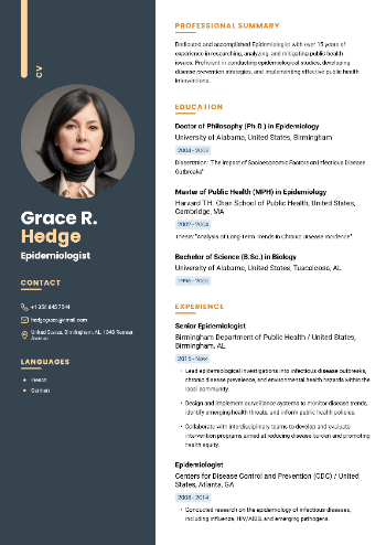 Epidemiologist CV Epidemiologist CV