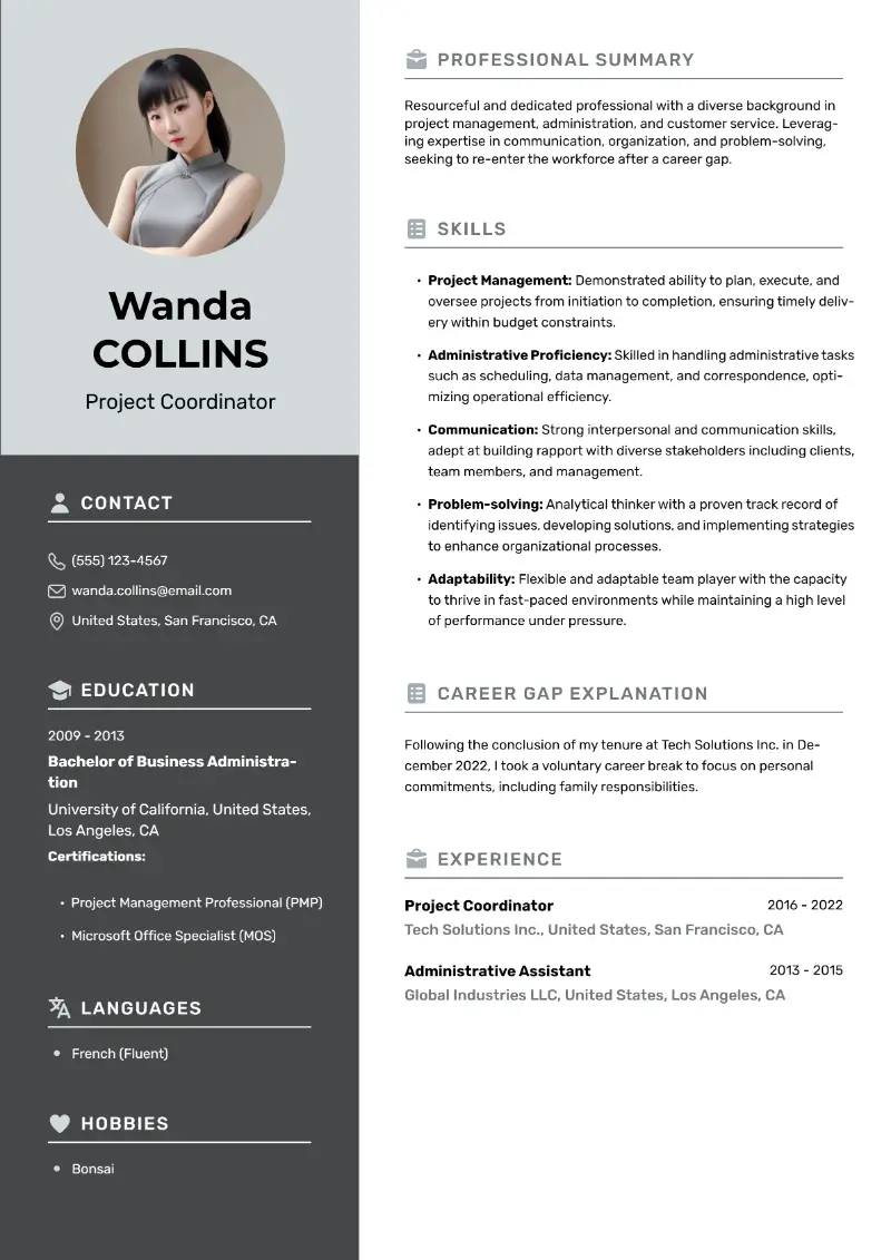 functional resume summary examples