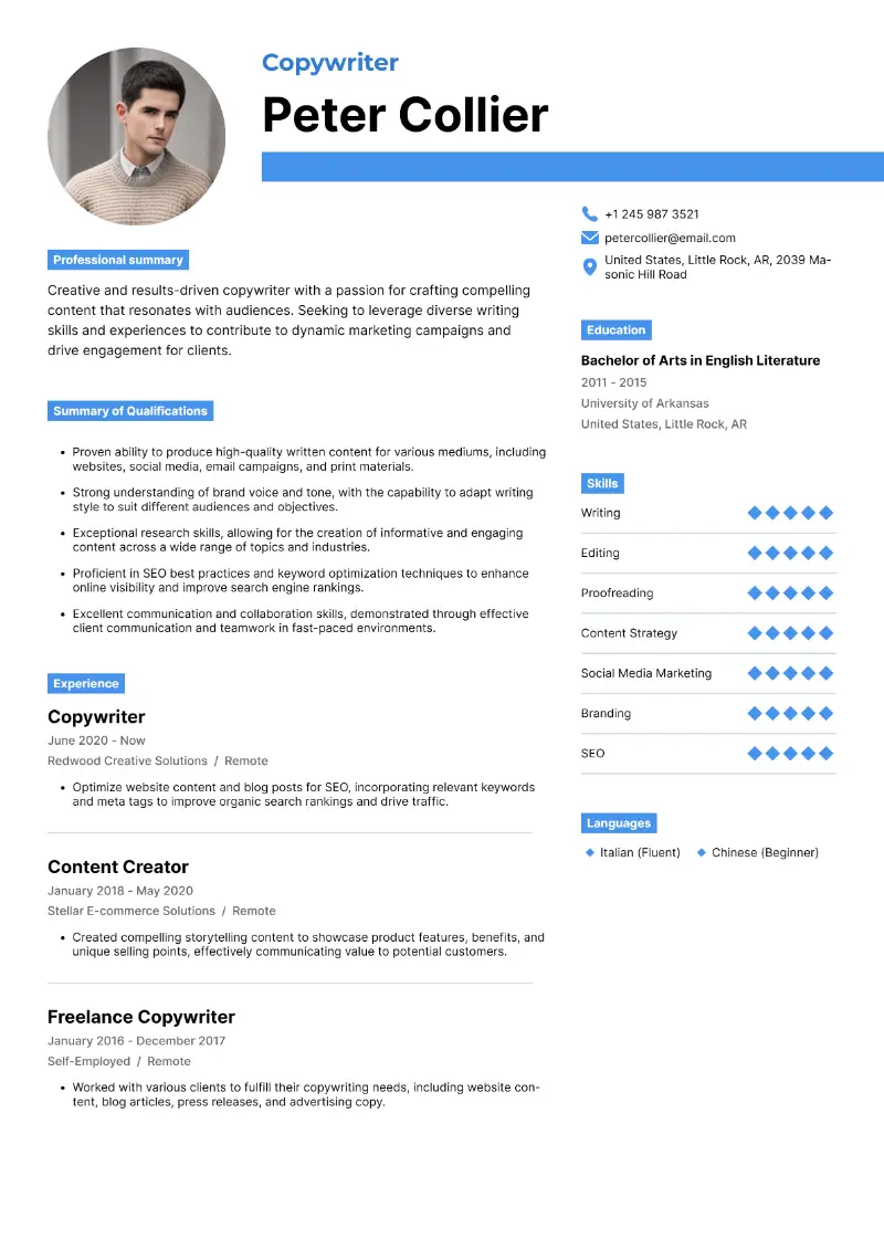 functional resume summary examples