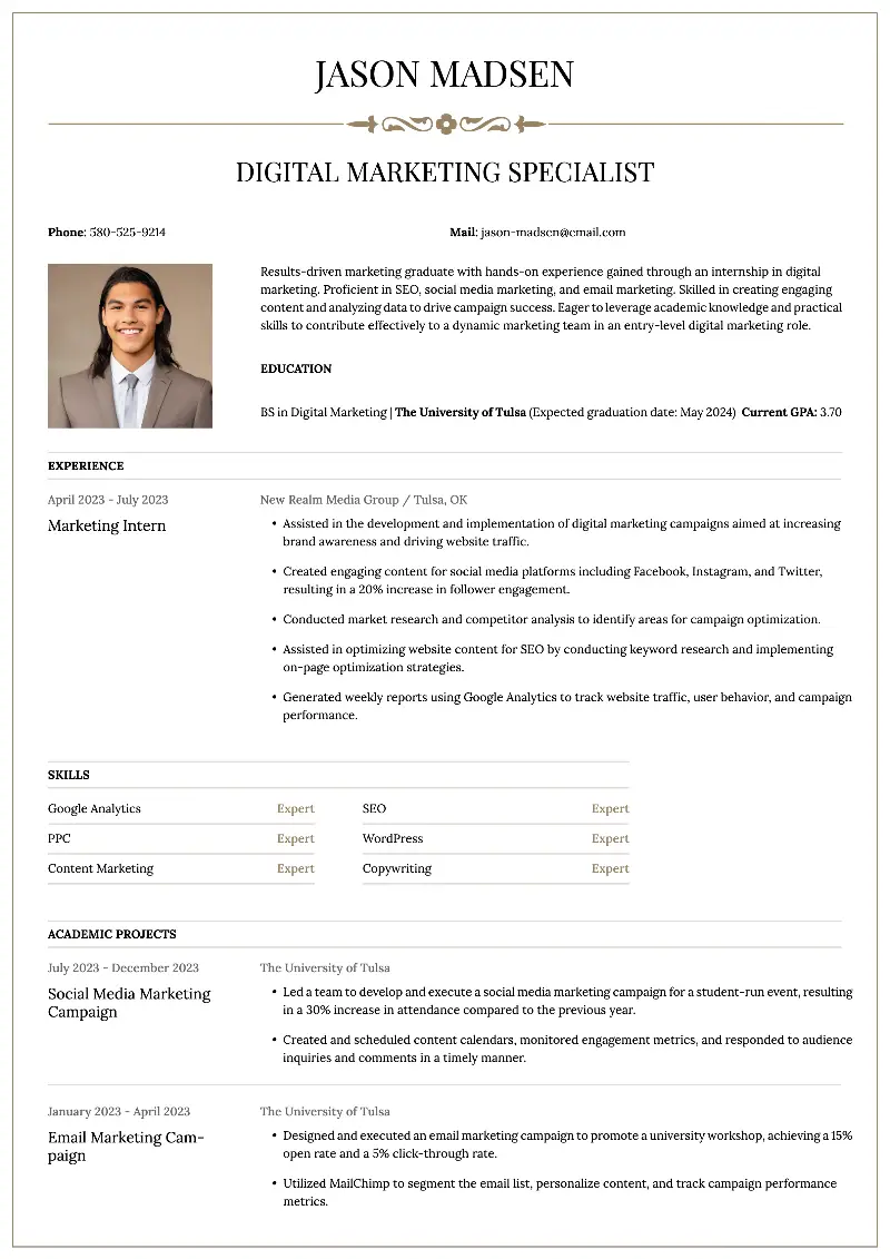 Digital Marketing Resume Examples & Tips for 2024