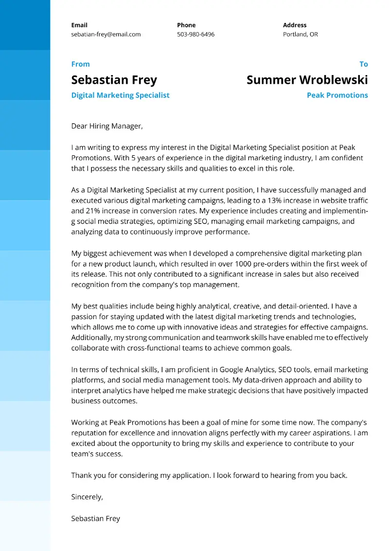 Best Cover Letter Opening Statements Examples