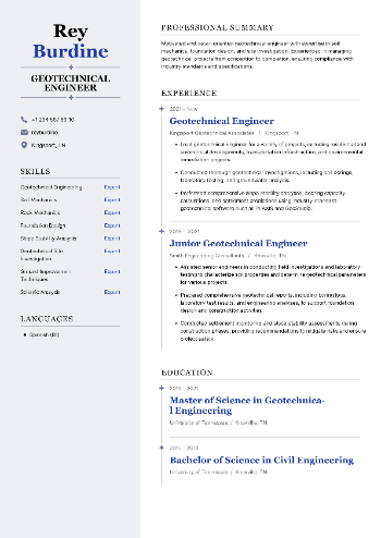 Geotechnical Engineer Resume Geotechnical Engineer Resume