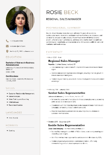Regional Sales Manager Resume Regional Sales Manager Resume