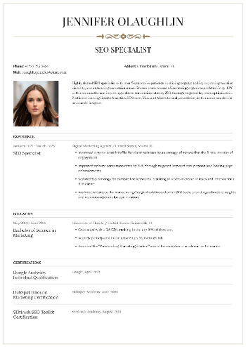 SEO Specialist Resume SEO Specialist Resume