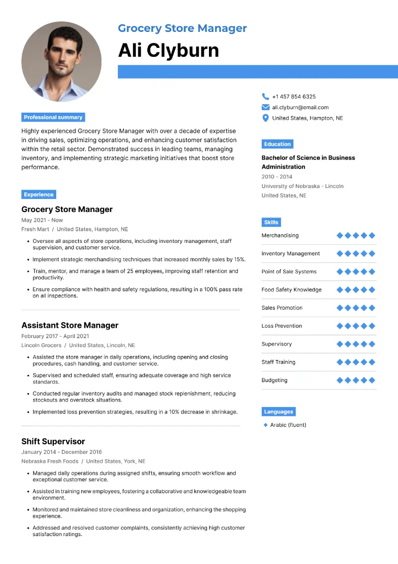 Store Manager Resume Examples and Guide in 2024