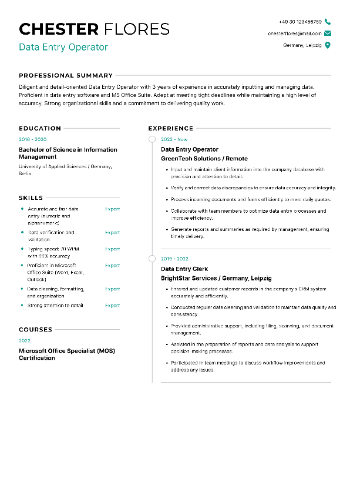 Data Entry Operator Resume Data Entry Operator Resume