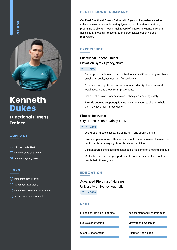 Functional Fitness Trainer Resume Functional Fitness Trainer Resume