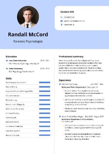 Forensic Psychologist Resume Forensic Psychologist Resume