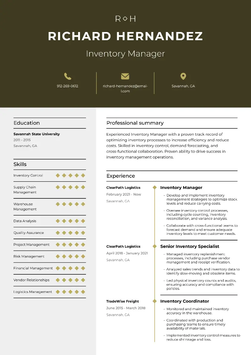 Inventory Manager Resume Inventory Manager Resume