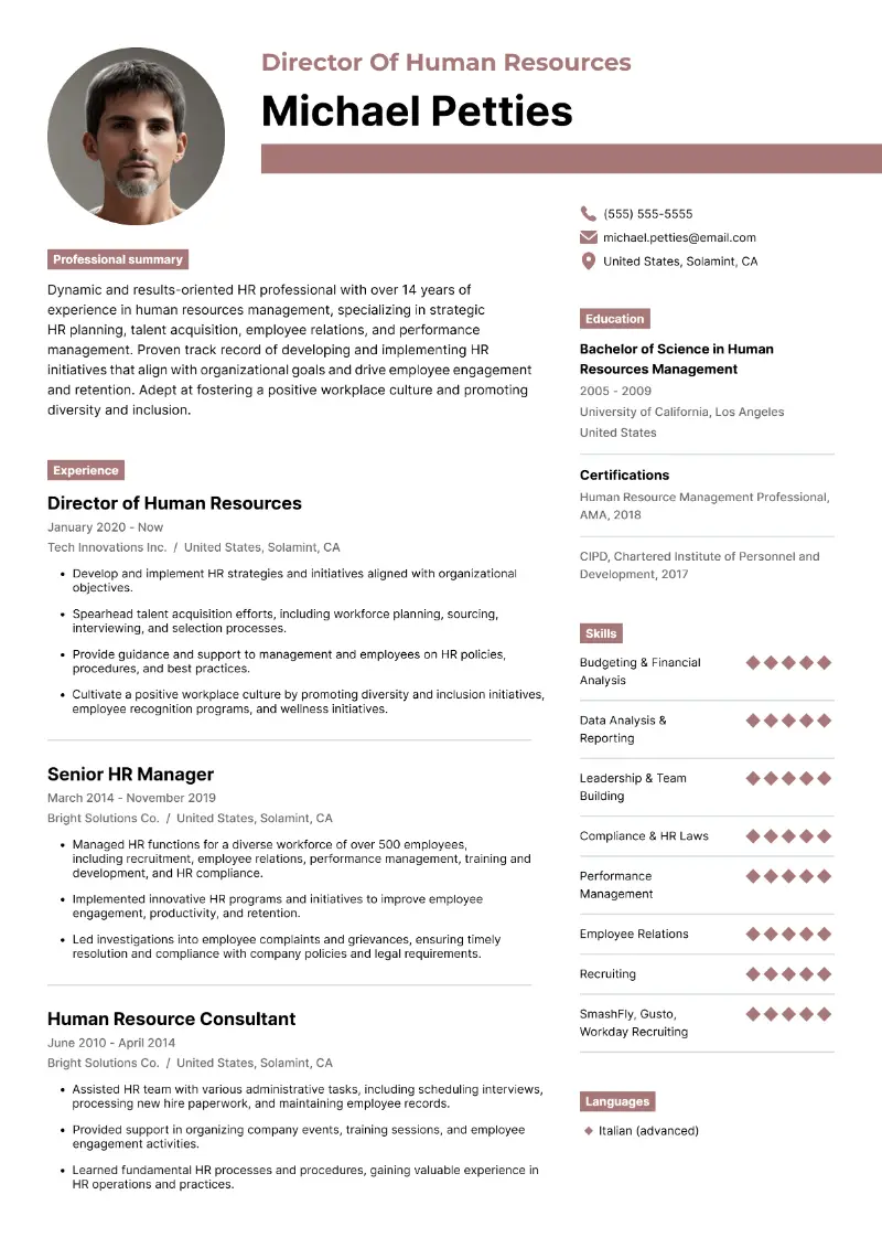 HR Resume Examples to Get Hired in 2024
