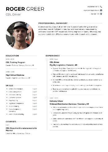 CDL Driver Resume CDL Driver Resume